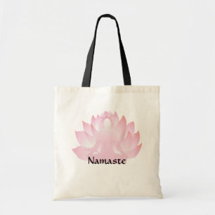 Namaste Yoga Lotus Pose Blume Haushalt Tasche