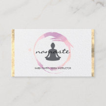 Namaste Yoga Lotus Position Gold Trimm Grunge
