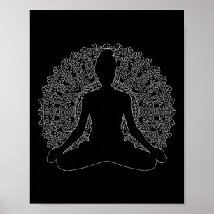 Namaste Yoga Mandalas Gute Vibes Meditation Mandal Poster