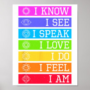 Namaste Yoga Meditation 7 Chakren Spirituell Poster