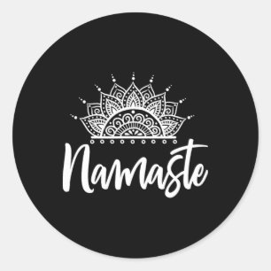 Namaste Yoga-Meditations-Übungs-Yoga-Geschenk Runder Aufkleber
