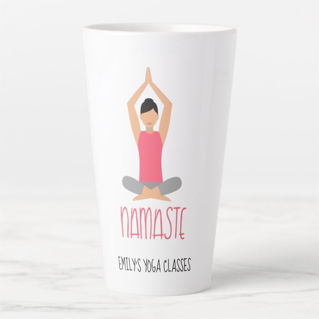 Namaste Yoga-Pose Milchtasse (Vorderseite)