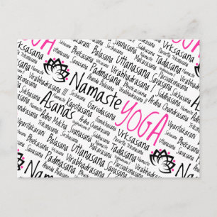 Namaste Yoga Positionierung Asana Posen Sanskrit N Postkarte