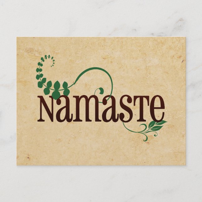 Namaste Yoga Postkarte (Vorderseite)