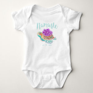 Namaste Yoga Sea Turtle Baby Säugling Bodysuit Strampler