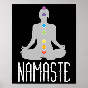 Namaste-Yoga-Shirt, Chakra-Yoga-Shirt, Meditation  Poster