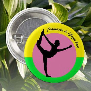 Namaste & Yoga Tag/Wochenende Retreat Button