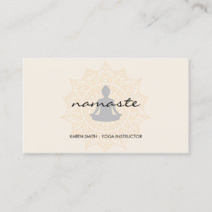 Namaste Yoga Tribal Muster mit Lotus-Position Visitenkarte