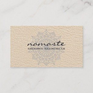 Namaste Yoga Tribal Pattern Visitenkarte