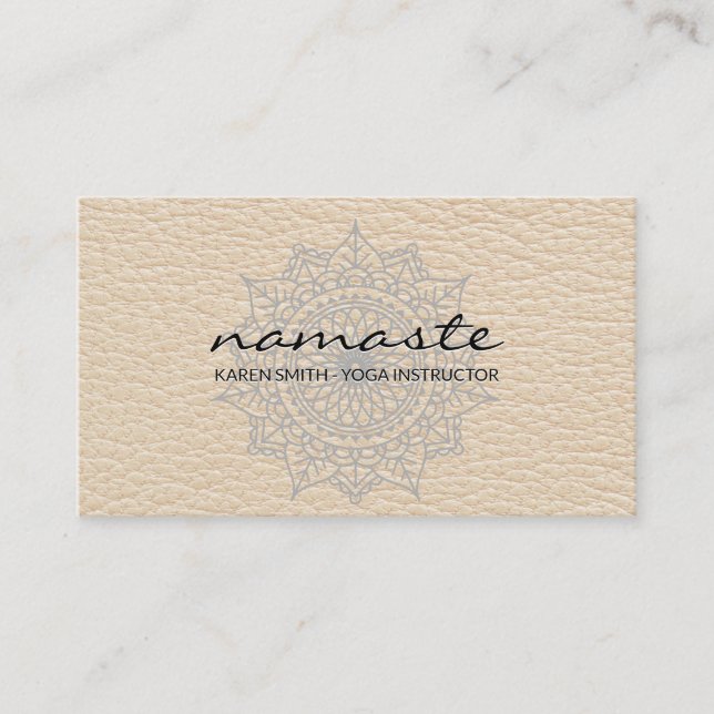 Namaste Yoga Tribal Pattern Visitenkarte (Vorderseite)