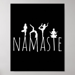 Namaste Yoga-Übungen Zen Fitness Frauen Workout-Kl Poster