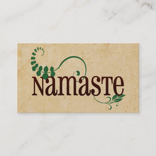 Namaste Yoga Visitenkarte (Vorderseite)