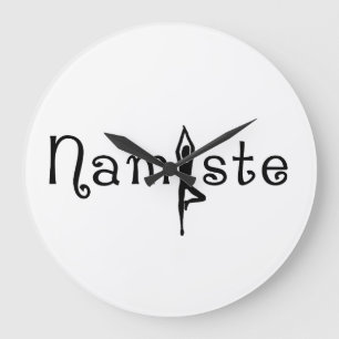 Namaste Yoga Wall Clock Große Wanduhr