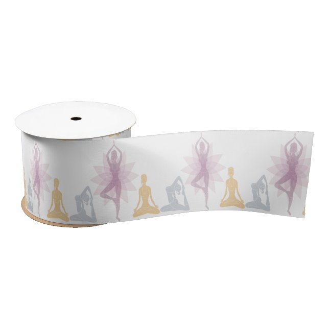 Namaste, Yoga, Yogi, Frauen, Chakra, Chi, spiritue Satinband (Spule)