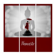 Namaste Zen Buddha Monk Yoga Balance Spirituell
