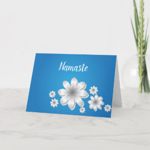 Namaste Zitat Danke Zarte Weiße Blumen Karte