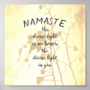 Namaste Zitat Poster Art