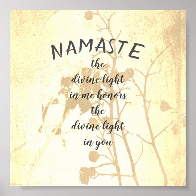 Namaste Zitat Poster Art (Vorne)