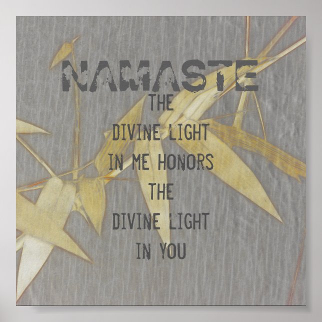 Namaste Zitat Poster Art (Vorne)