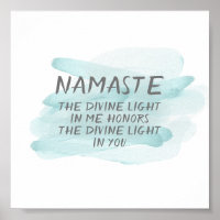 Namaste Zitat Poster Wasserfarbdesign