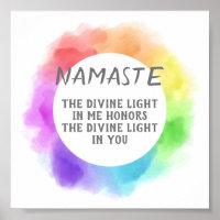 Namaste Zitat Poster Wasserfarbdesign