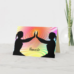 Namaste Zitat Vielen Dank Yoga Meditation Freunde Karte