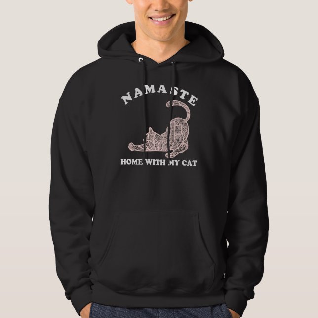 Namaste Zuhause mit meinem Cat-Yoga für Frauen Hoodie (Vorderseite)