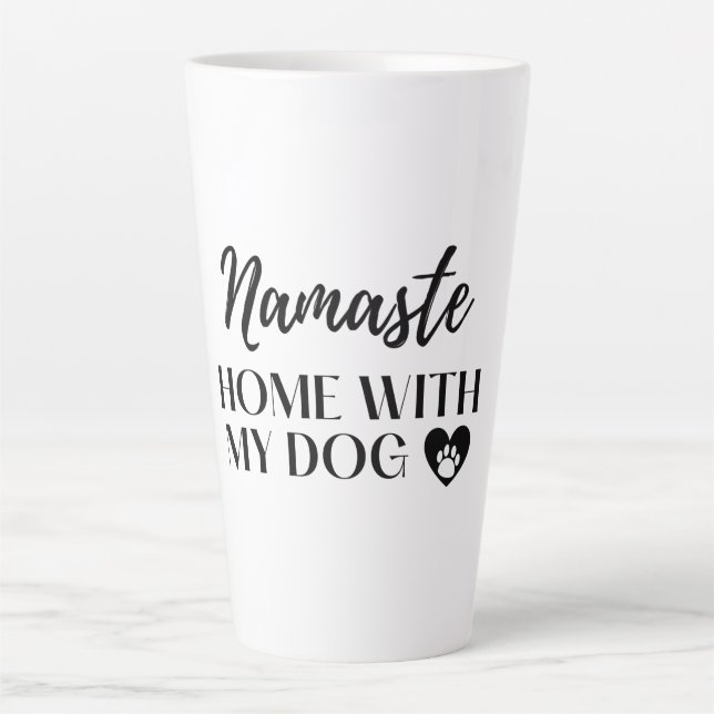 Namaste Zuhause mit meinem Hund [Lichtton] Magnet- Milchtasse (Vorderseite)
