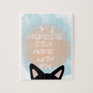 Namaste Zuhause mit meinem Katzen- oder Hundepuzzl Puzzle