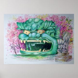 Namba Yasaka Shrine Osaka Kunst, Dichtung und Musi Poster