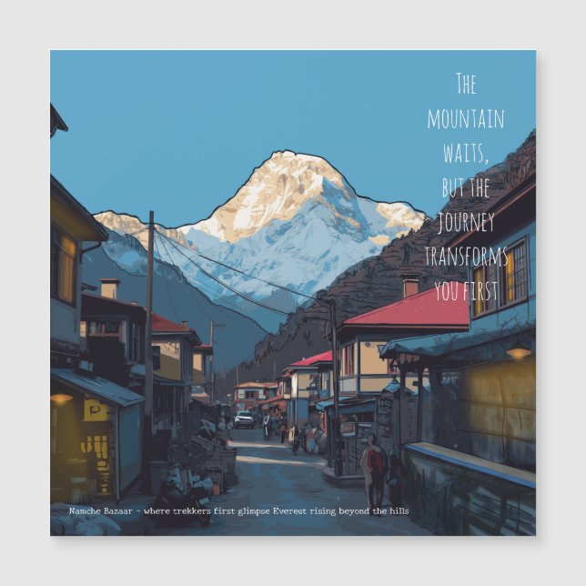 Namche Bazaar Everest View Souvenir Magnetkarte (Vorderseite)