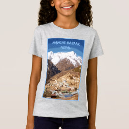 Namche Bazaar und Bergblick, Nepal T-Shirt