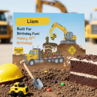 Name 12. Geburtstag Baustelle