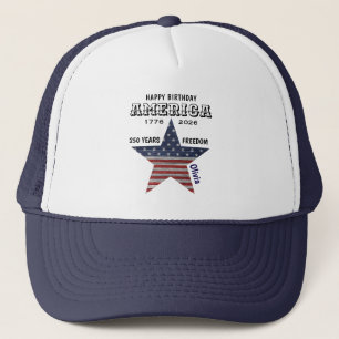 Name 250. Geburtstag Amerika Navy Blau Truckerkappe