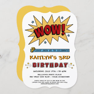 Name 3RD oder jede Einladung zum Geburtstag eines 