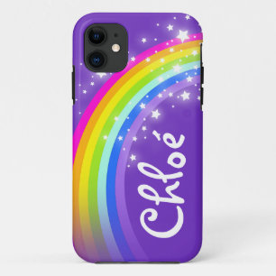 Name (5 Buchstaben) Regenbogenindigo lila Telefonz iPhone 11 Hülle