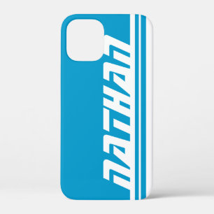 Name 6 Buchstaben Blau-Weiß-Streifen Case-Mate iPhone Hülle