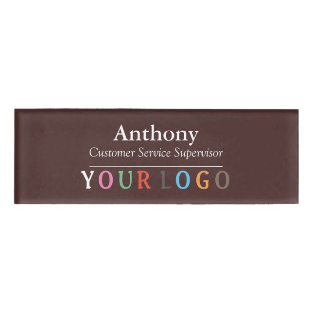 Name Abzeichen Magnet Custom Logo Mitarbeiter Groß Namenschild (Vorderseite)