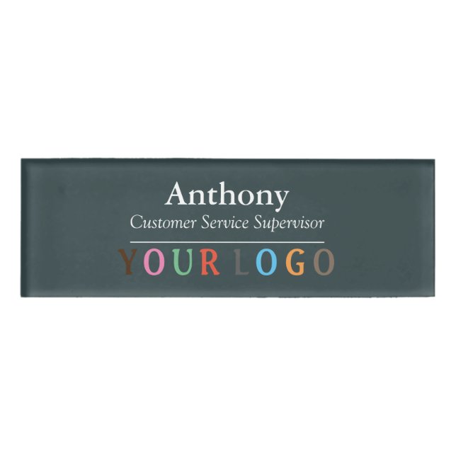 Name Abzeichen Magnet Custom Logo Mitarbeiter Groß Namenschild (Vorderseite)