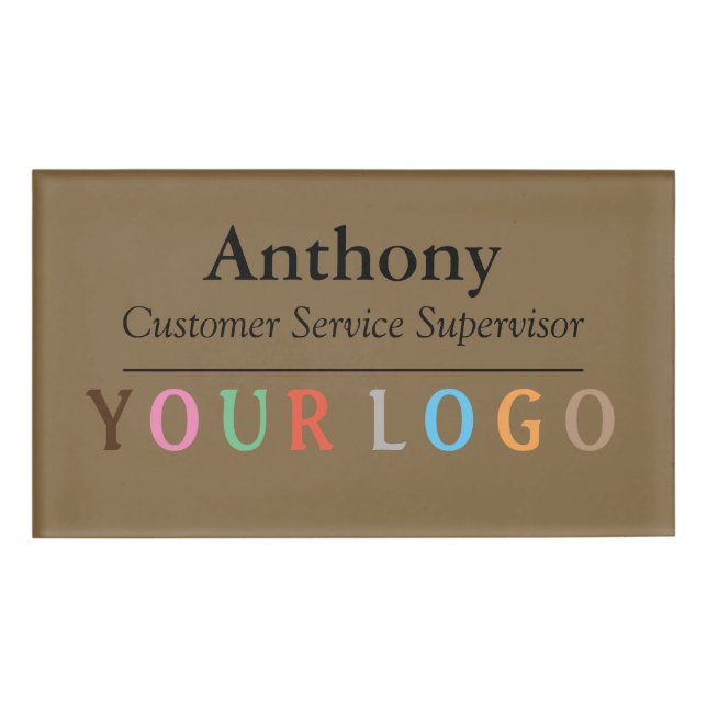 Name Abzeichen Magnet Custom Logo Mitarbeiter Groß Namenschild (Vorderseite)