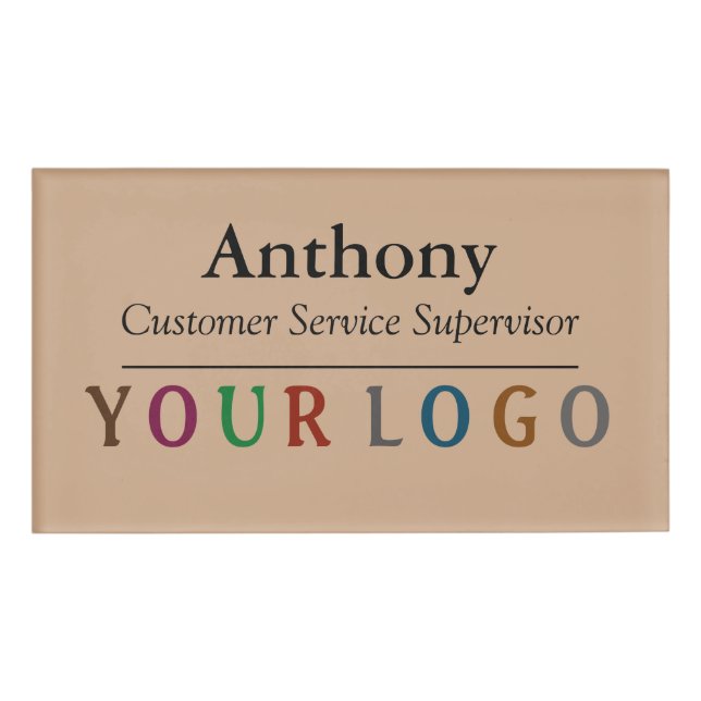 Name Abzeichen Magnet Custom Logo Mitarbeiter Groß Namenschild (Vorderseite)