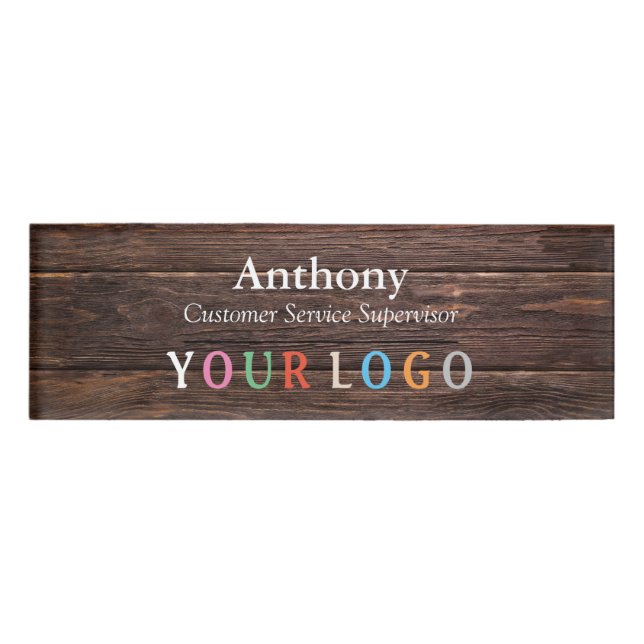 Name Abzeichen Magnet Custom Logo Mitarbeiter Groß Namenschild (Vorderseite)