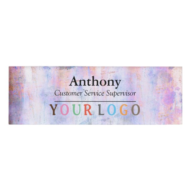 Name Abzeichen Magnet Custom Logo Mitarbeiter Groß Namenschild (Vorderseite)