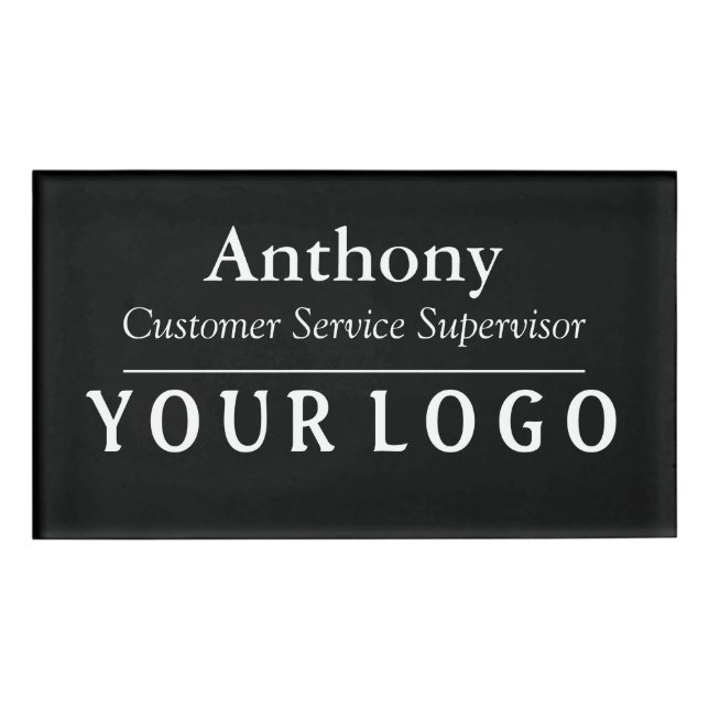 Name Abzeichen Magnet Custom Logo Mitarbeiter Groß Namenschild (Vorderseite)