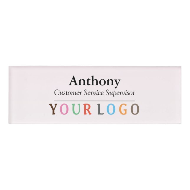 Name Abzeichen Magnet Custom Logo Mitarbeiter Groß Namenschild (Vorderseite)