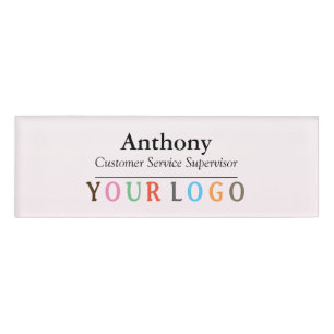 Name Abzeichen Magnet Custom Logo Mitarbeiter Groß Namenschild