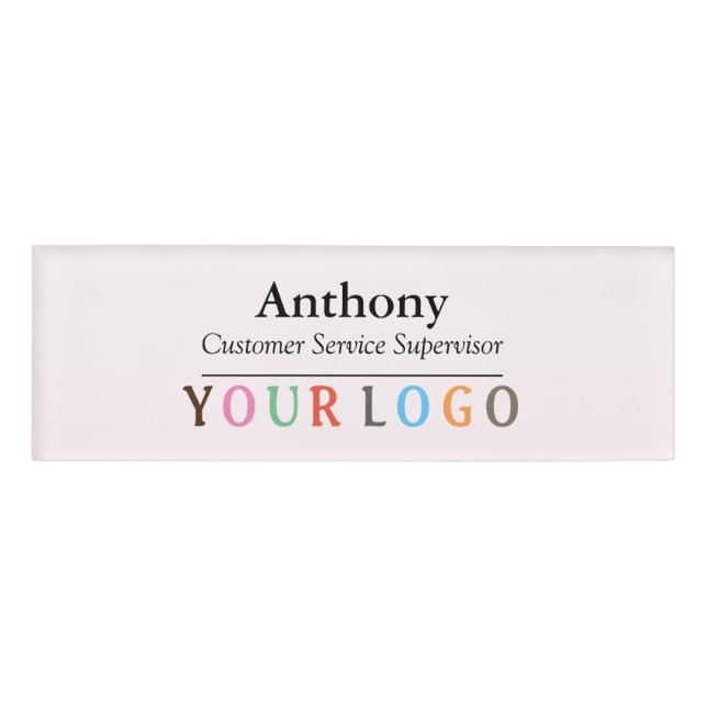 Name Abzeichen Magnet Custom Logo Mitarbeiter Groß Namenschild (Vorderseite)