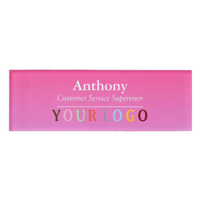 Name Abzeichen Magnet Custom Logo Mitarbeiter Groß Namenschild (Vorderseite)