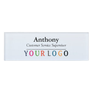 Name Abzeichen Magnet Custom Logo Mitarbeiter Groß Namenschild