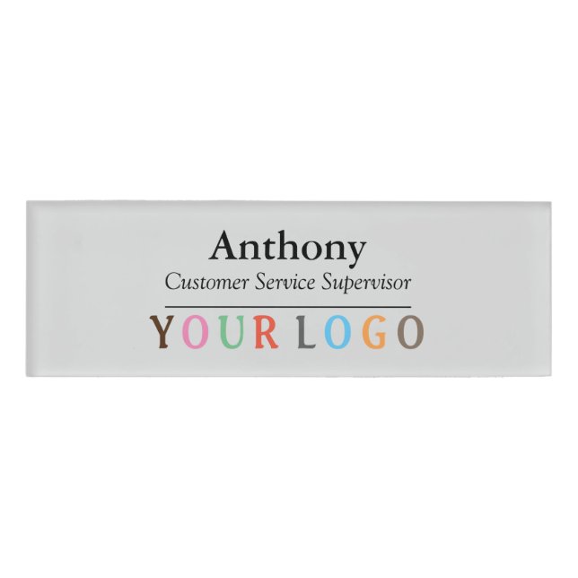 Name Abzeichen Magnet Custom Logo Mitarbeiter Groß Namenschild (Vorderseite)